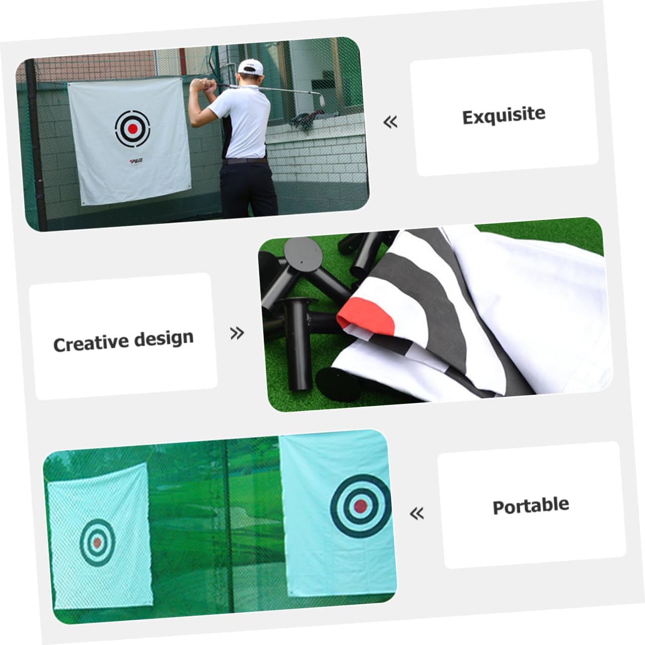 VICASKY Portable Golf Hitting Net Lightweight Chipping Practice Kit for Use Sturdy Construction for Golf Training Skill Improvement