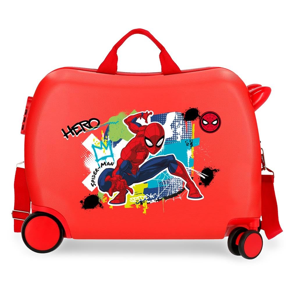 Joumma Marvel Spiderman Action-kinderkoffer, blauw, 45 x 31 x 20 cm, stijf, 1,8 kg, zijdelingse combinatiesluiting, ABS, 1,8 kg, 27,9 l, handbagage