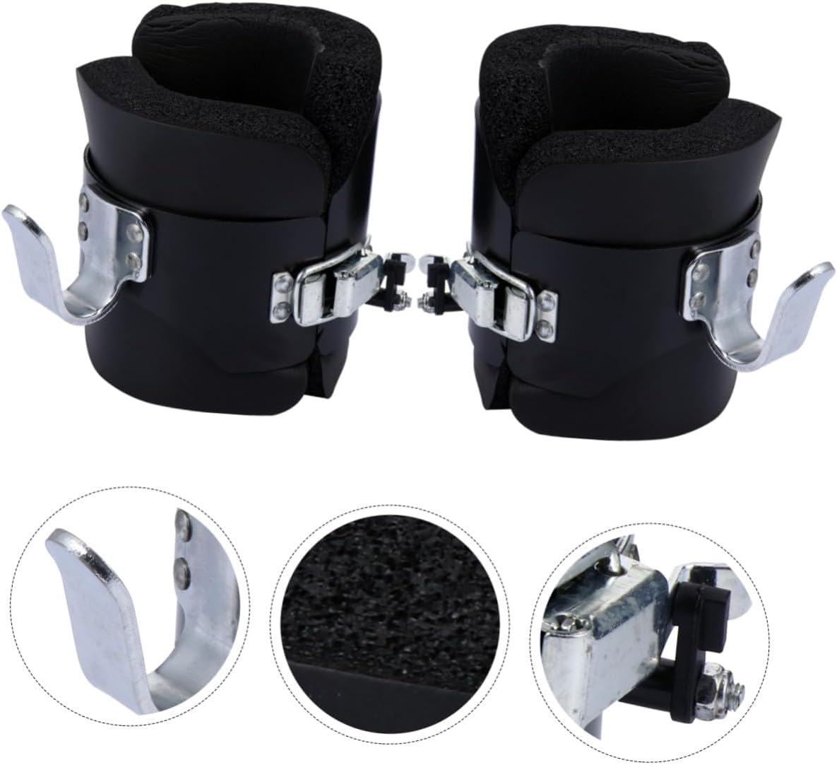 HANABASS Inversion Gravity Boots Ankle Support with Heavy-Duty Hooks, Hanging Exercise Equipment for Home Gym Strength Training