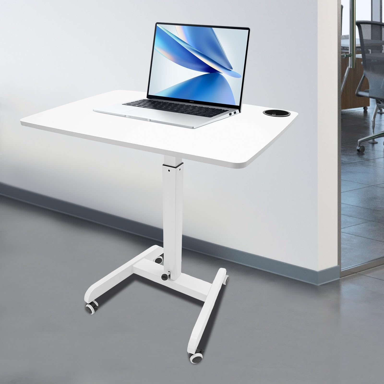 22Inch D 31 5Inch W 44 25Inch H Mobile Standing Desk Adjustable Height Standing Desk Lectern Portable with — view 2