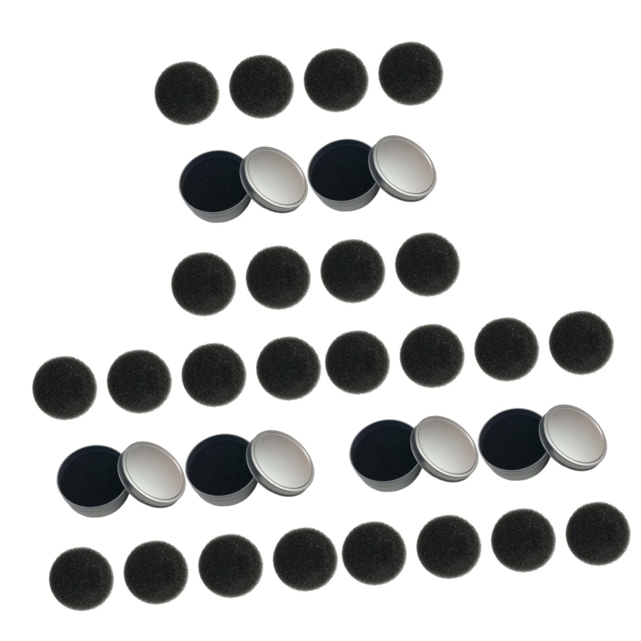 Mipcase 3sets Spugne Per La Pulizia Dei Pennelli Da Trucco Kit Di Pulizia Veloce Include Strati e Ricambi Cotone Per Rimuovere Trucco