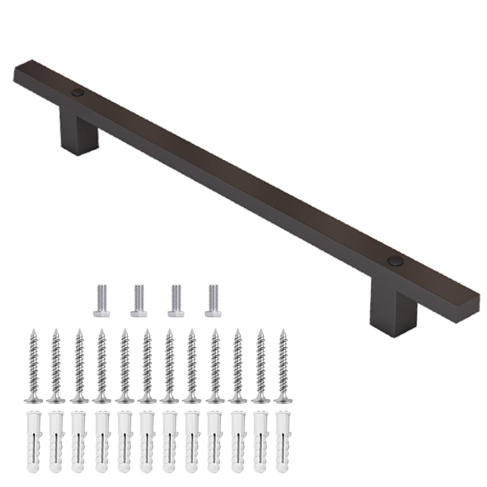 Fkxsxaz Black Industrial Metal Stairs Handrail Kit - Sturdy Wall Mount Iron Pipe Hand Rail，2Ft 4Ft 7Ft 9Ft 14Ft Banister Rails With Support Brackets Staircase Railing Grab Bar(18Ft/540Cm)