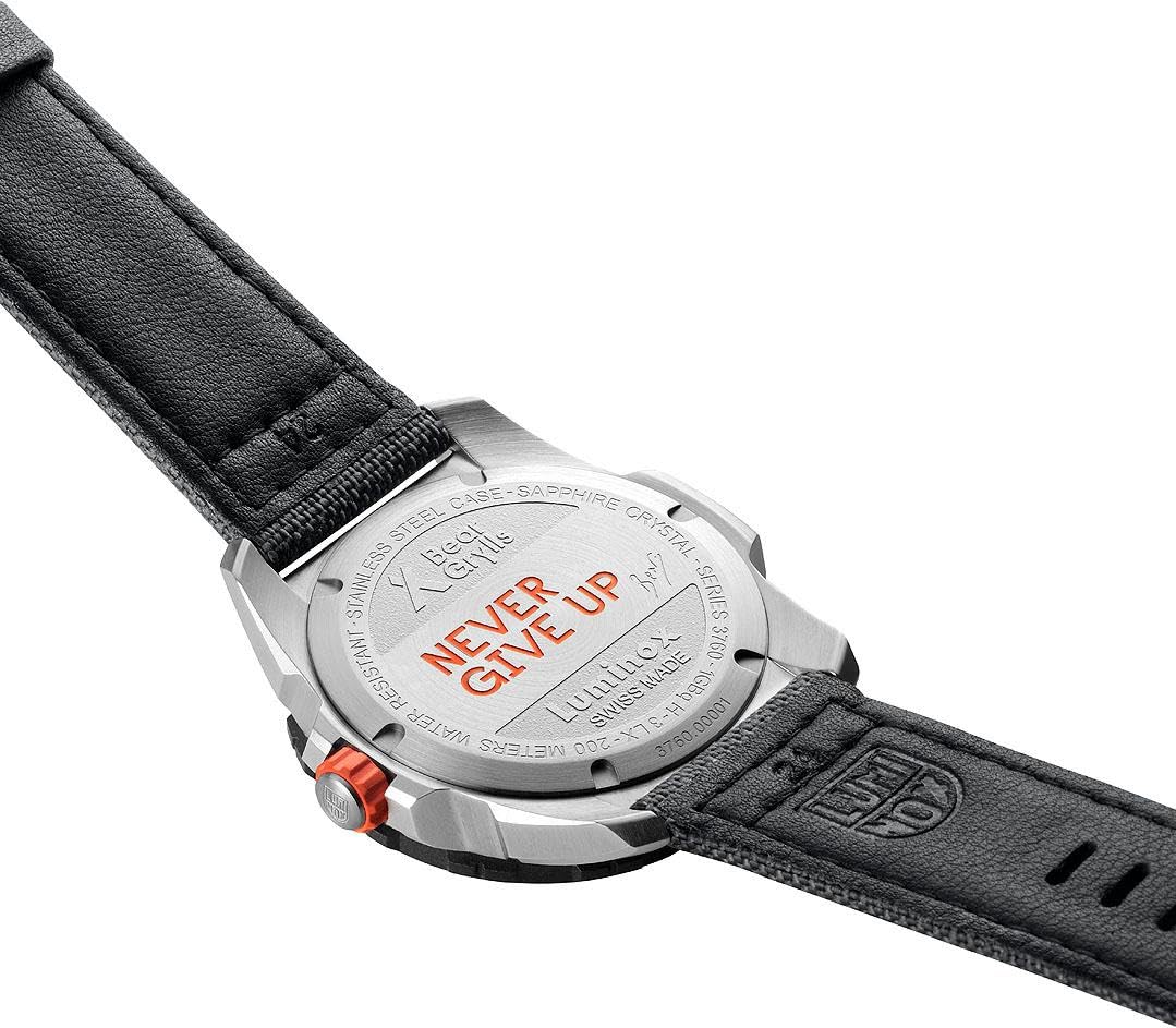 Luminox Męski analogowy szwajcarski mechanizm kwarcowy zegarek z bransoletką Cordura XB.3761, czarny, Nowoczesny