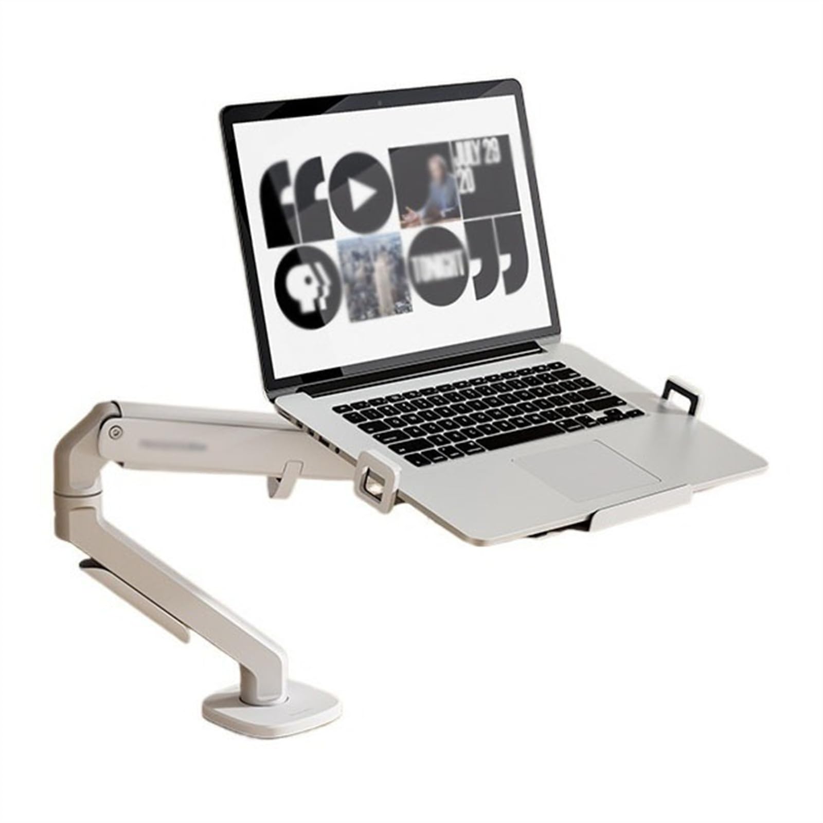 SaryEdge Monitor Desk Mount Laptop Mount, Laptop Arm Mount for Desk Holds 4.4-19.8lbs, Adjustable Laptop Desk Mount with Tray and Clamp/Grommet Base for 12"-18,