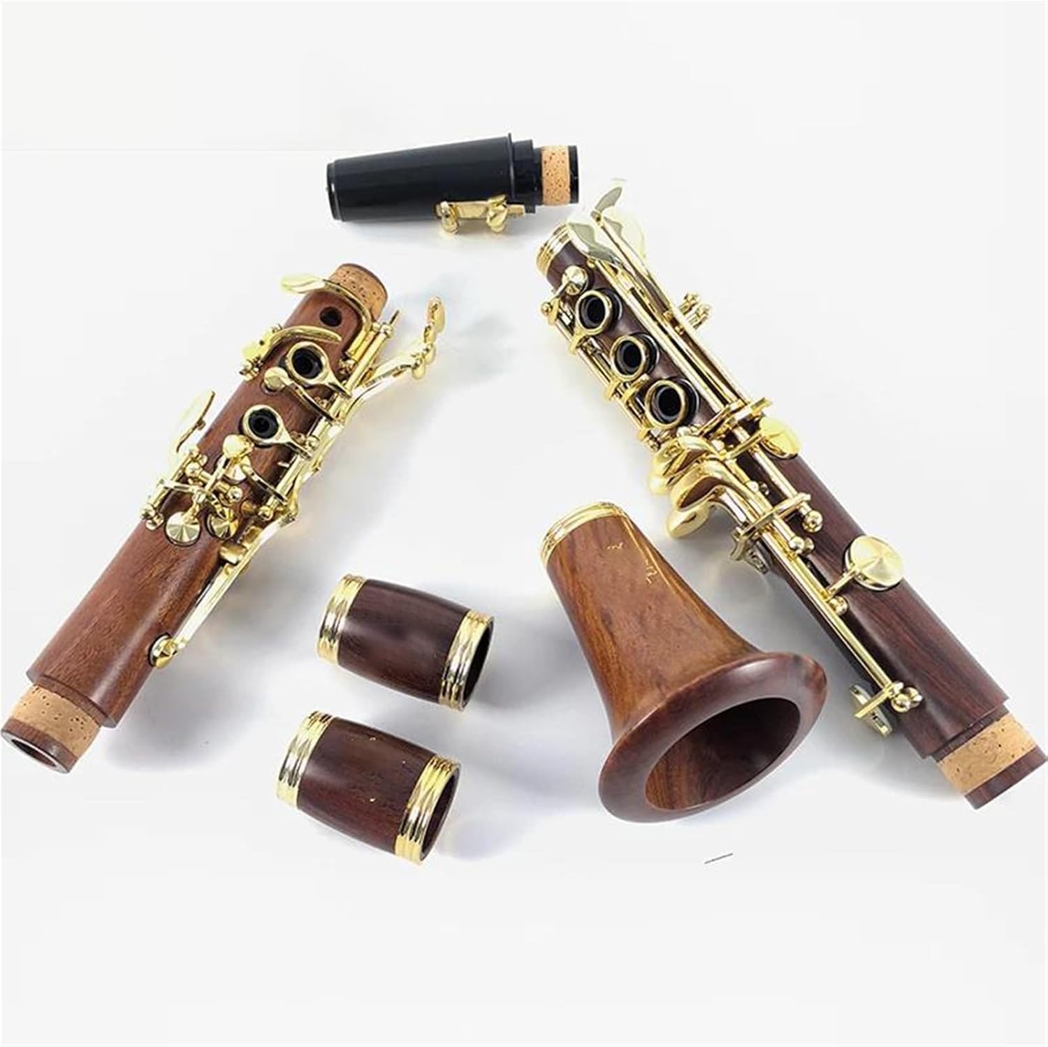 C Clarinet Gold Plated Rosewood Clarinet Set
