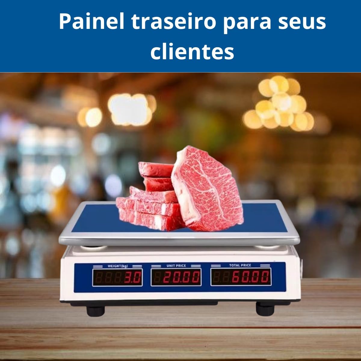 Balança Comercial Digital 40kg Alta Precisão Bivolt 110/220v