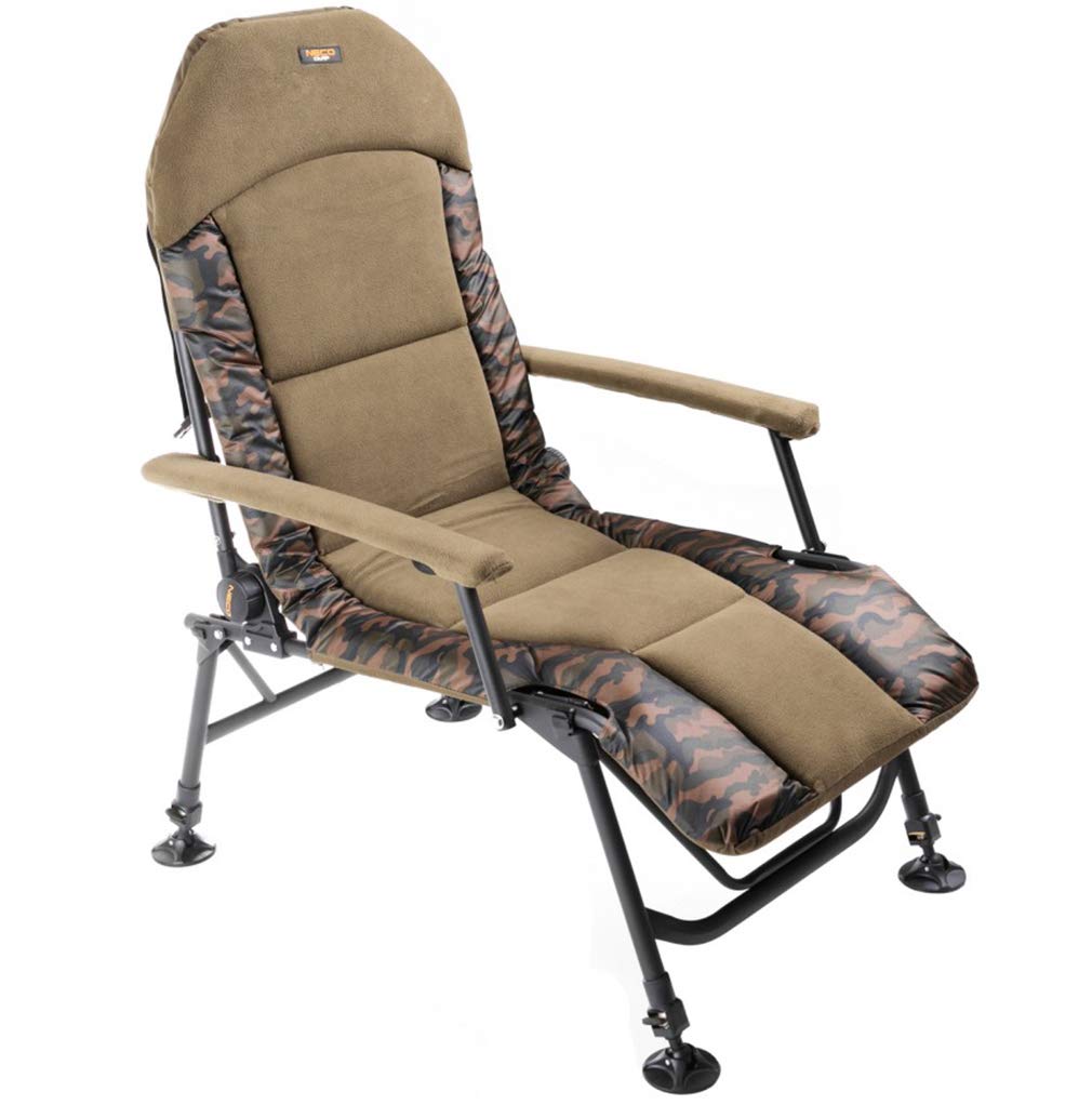 NECO Chaise De Pêche à La Carpe Pro - Fauteuil Pliable Ultra Confortable, Robuste Et Inclinable Pour Sessions Longues