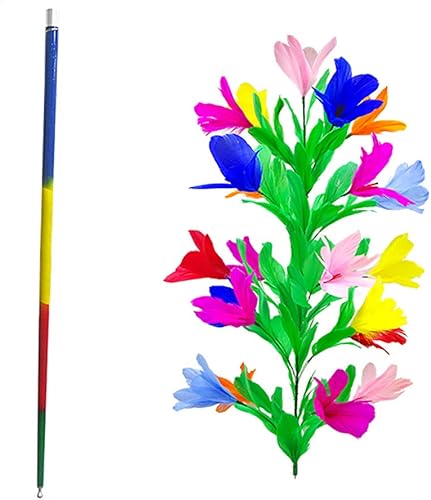 Enjoyer Apareciendo bastón desapareciendo bastón a flor Trucos mágicos de flores, trucos mágicos de bastón de magos de cerca, accesorios mágicos,