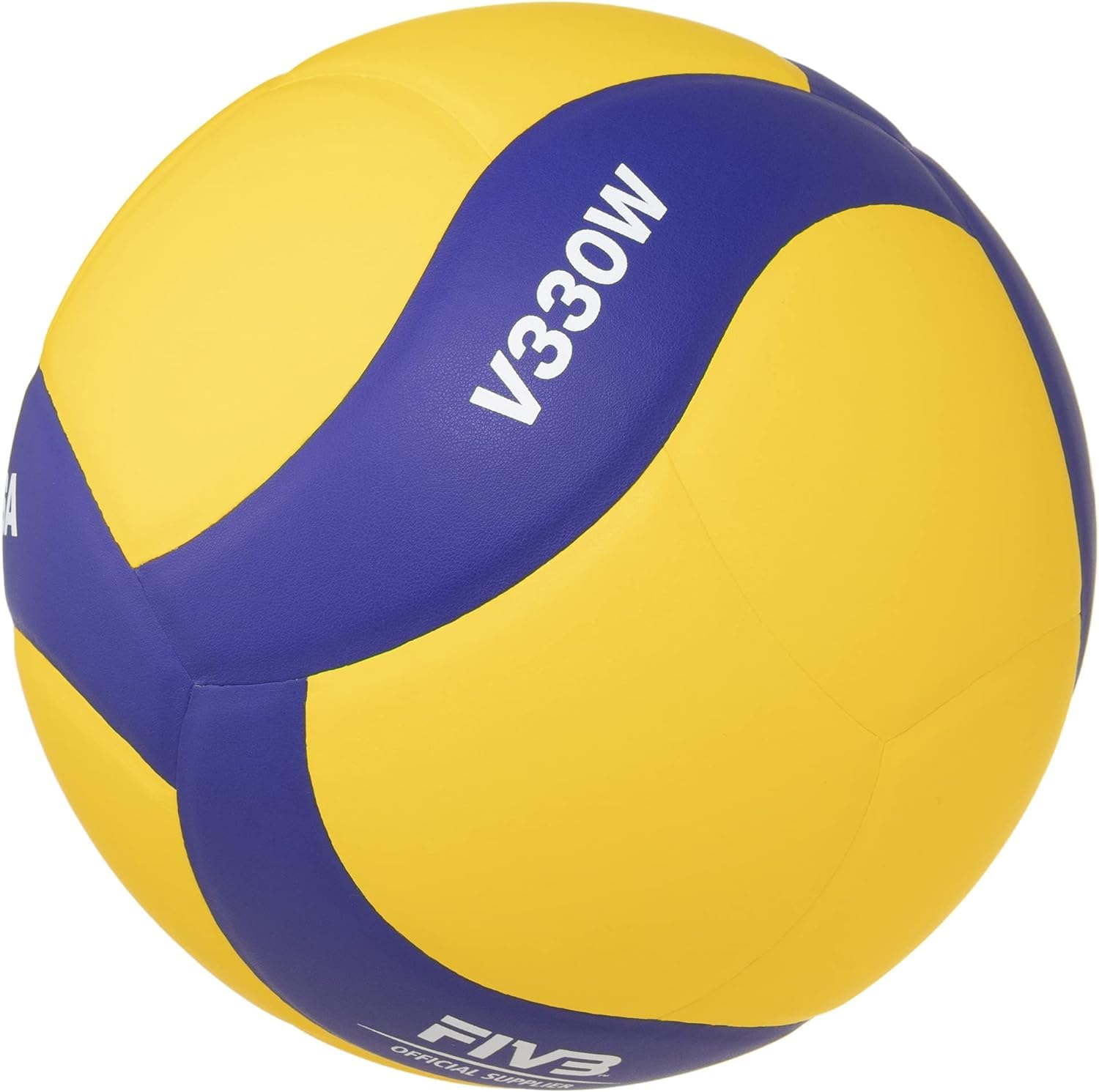 Generico MIKASA Pallone Volley Allenamento V330W, Unisex Adulto, Blu/Giallo, 5