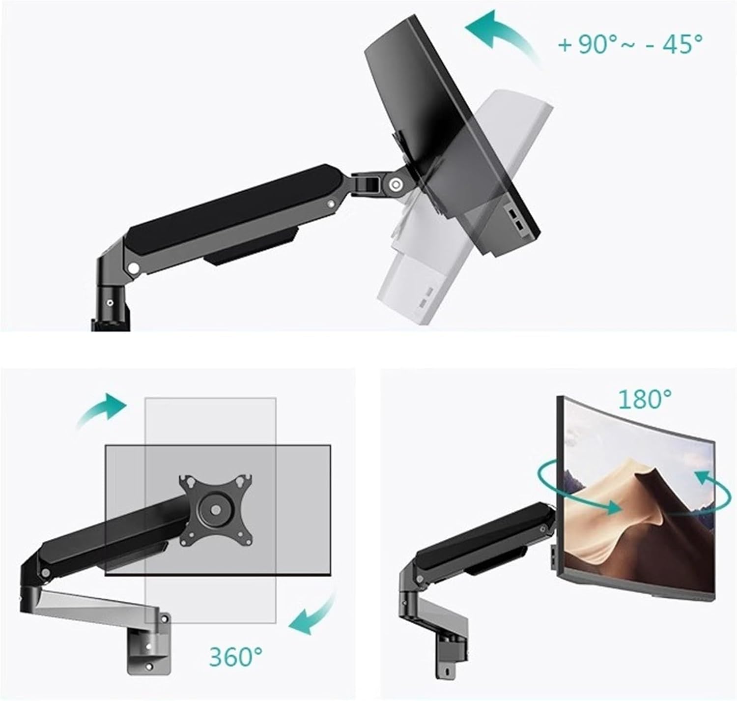 Electric screwdriver，Power Screwdriver with， Tiltable Dual Monitor Desk Mount Monitor Stand