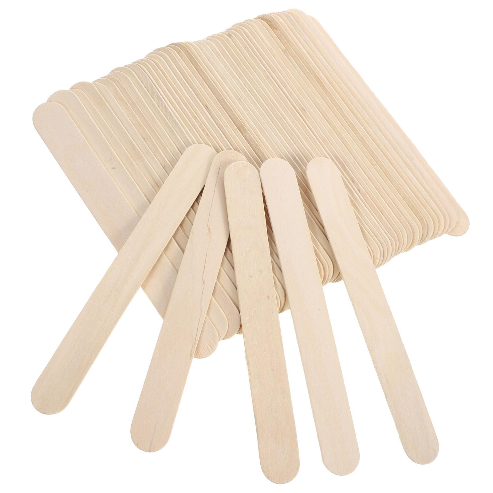 minkissy Disposable Wooden Hair Removal Wax Sticks 6 Pack Spa Applicators for Women