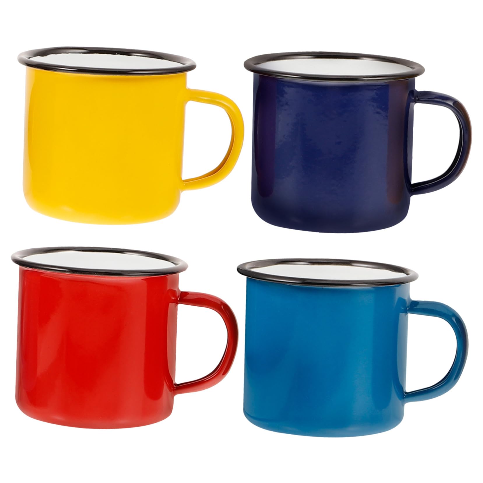 POPETPOP 4stücke Emaille-tasse im Vintage-stil Kaffeebecher Trinkbecher für Emaille-kaffeebecher Emaillebecher zum Aufbewahren von Heißen und Kalten Getränken