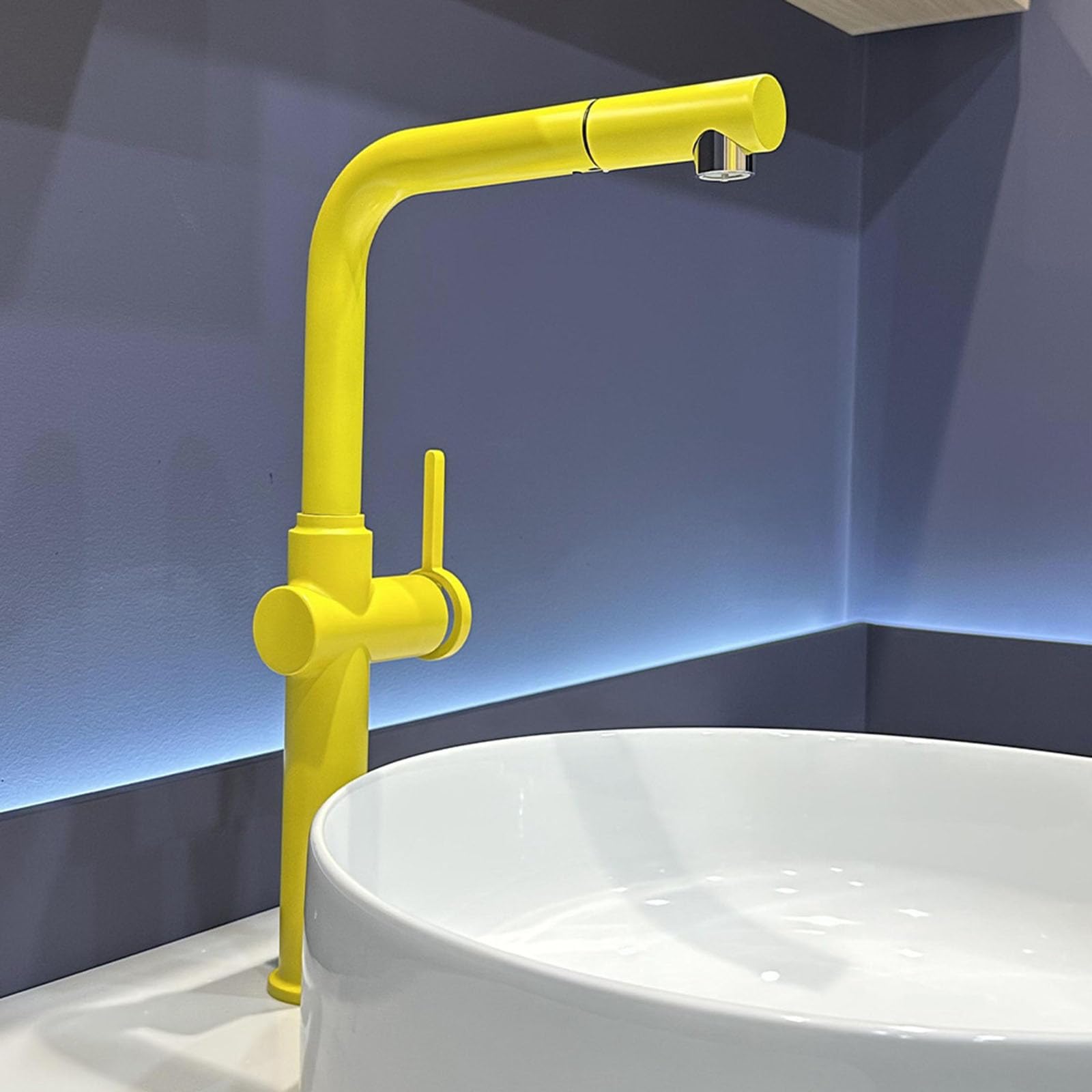 Grifo Cocina Monomando Caño Alto Extraíble 2 Modos Grifo Fregadero Cocina Rotación de 360°,amarillo