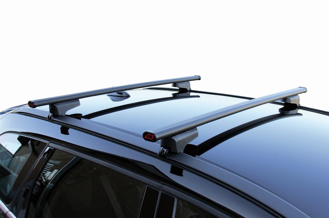 Barres de toit acier Hyundai IX 35 de 2010 fixation rails intégrés bas - 5