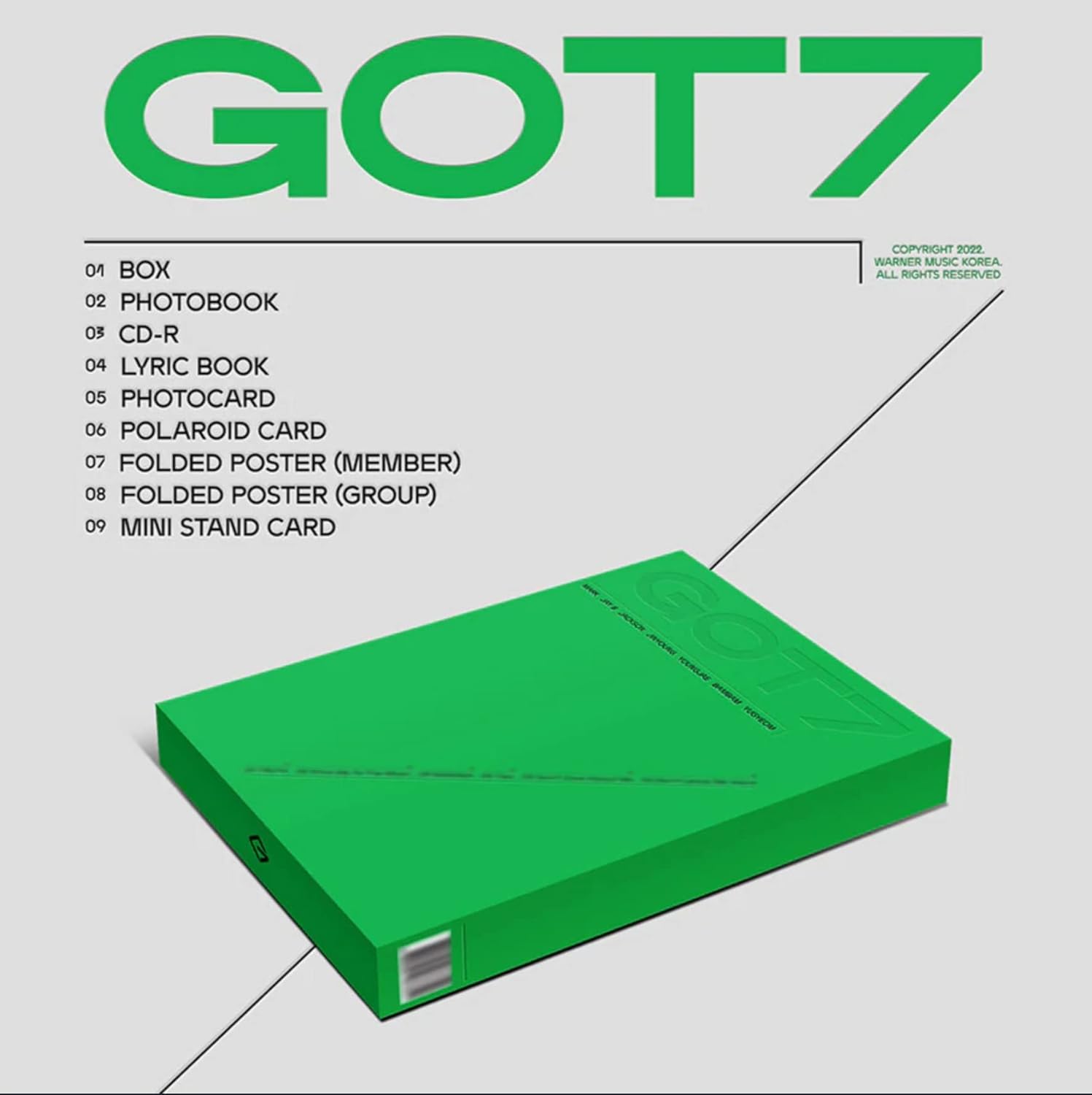 GOT7 - GOT7 (JAY B Cover incl. CD, Photobook, Lyric Book, Photocard, Polaroid, Folded Posters, Mini Stand Card, Extra Photccards)