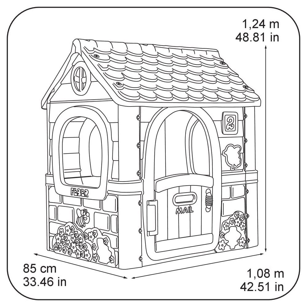 FEBER Multi Activity House 6in1 Casetta da Giardino per bambini con 6 Attività