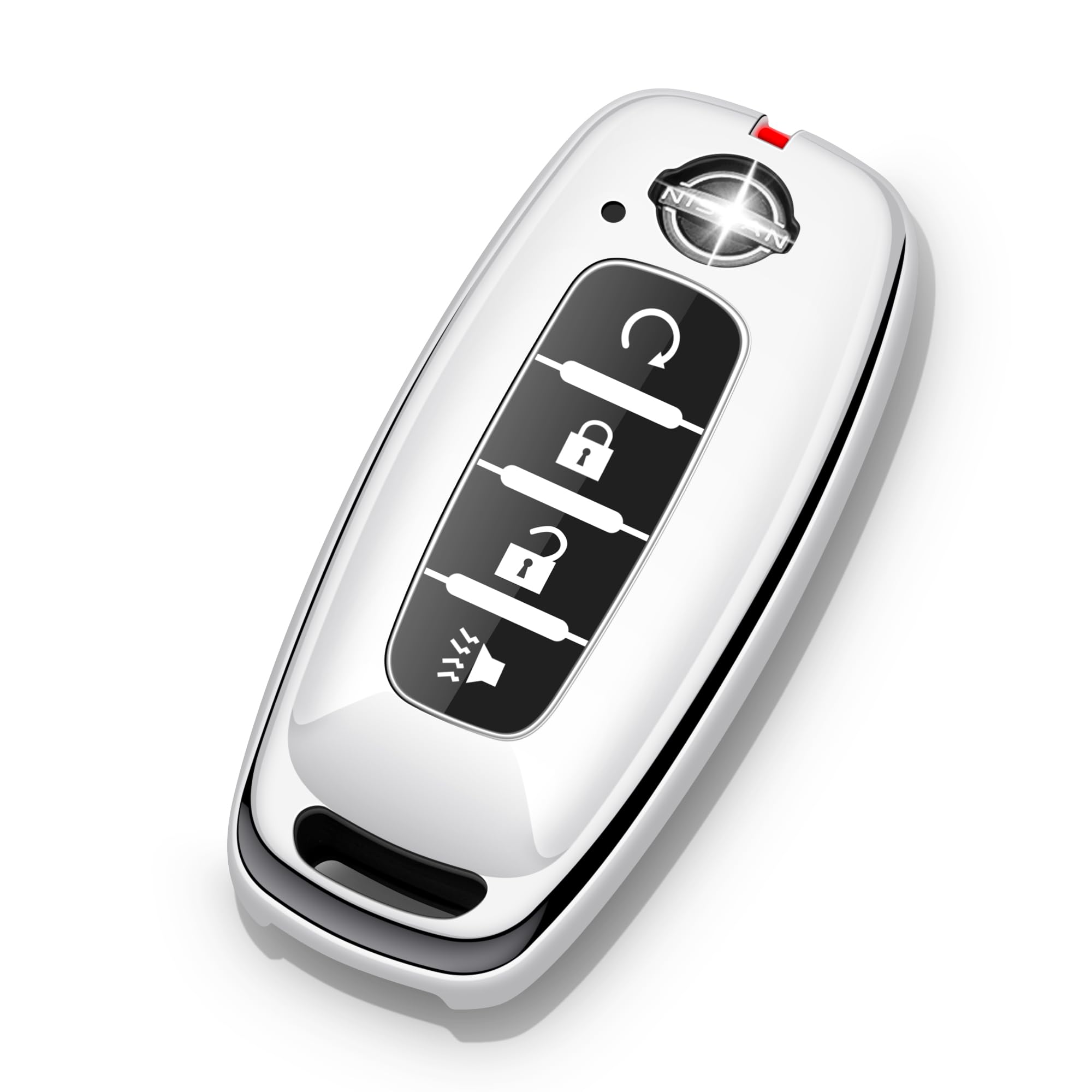 for Nissan Key Fob Cover 4 Buttons Car Key Case Pathfinder Rogue Armada Kicks 2026 2025 2024 2023 Accessories