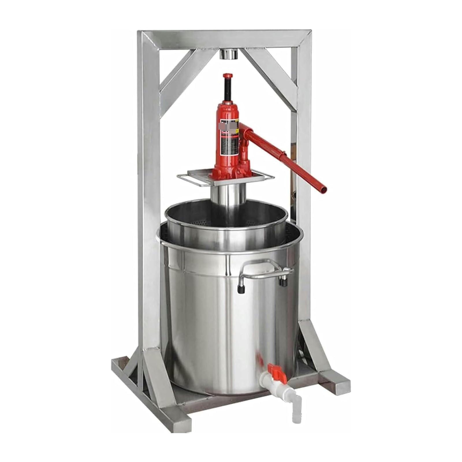 Prensa De Fruta Manual Con Gato Hidráulico, Vino De Acero Inoxidable 12L Y Fabricante De Sidra, Herramienta De Elaboración De Cerveza Hogar Durable Para Jugos, Extracción De Miel Y Queso, Diseño Fácil