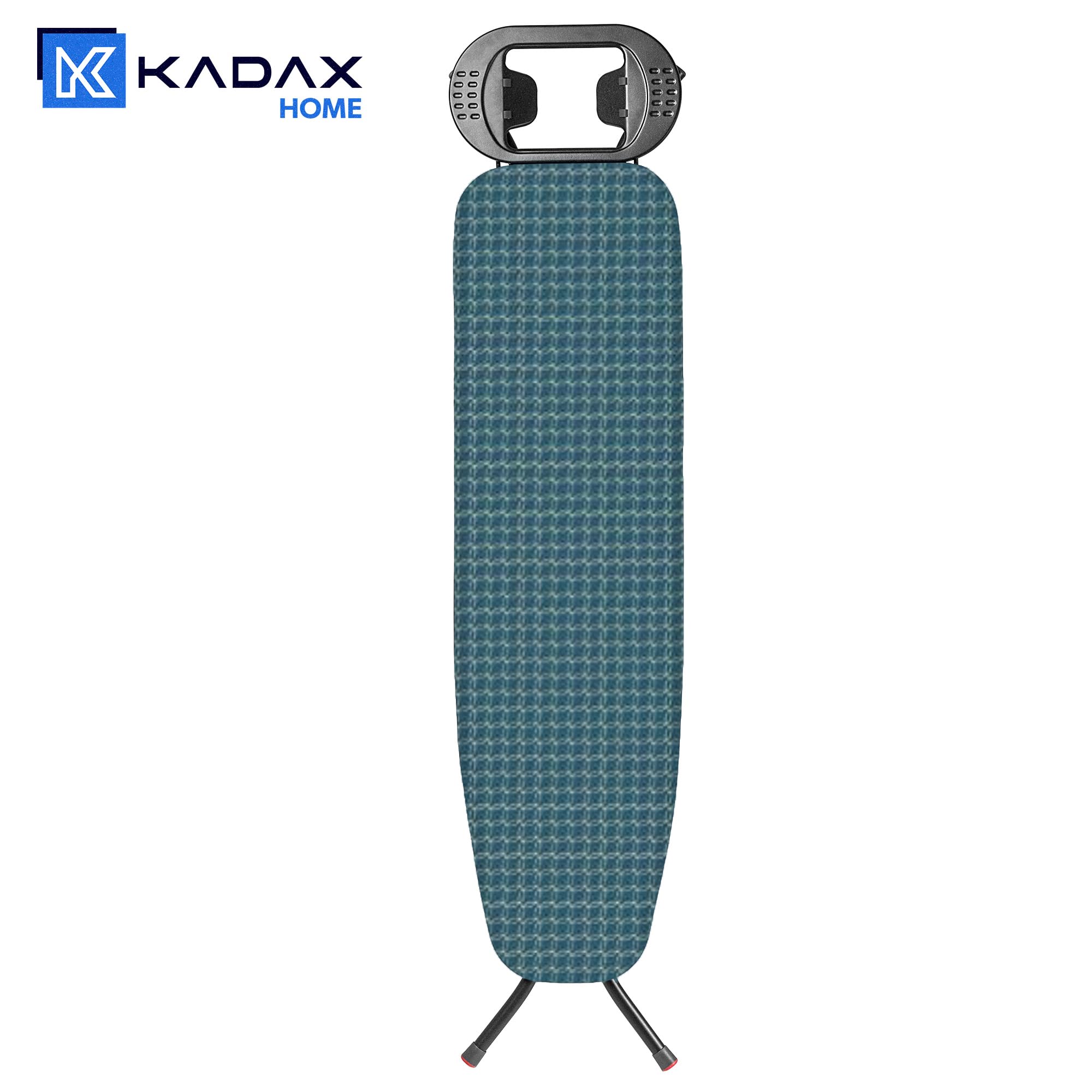 KADAX Tischbügelbrett 110x30cm - Stabiler Bügeltisch für Dampfbügelstation, klappbar, höhenverstellbar, mit hitzebeständiger Bügeleisenablage, ausziehbares Fach