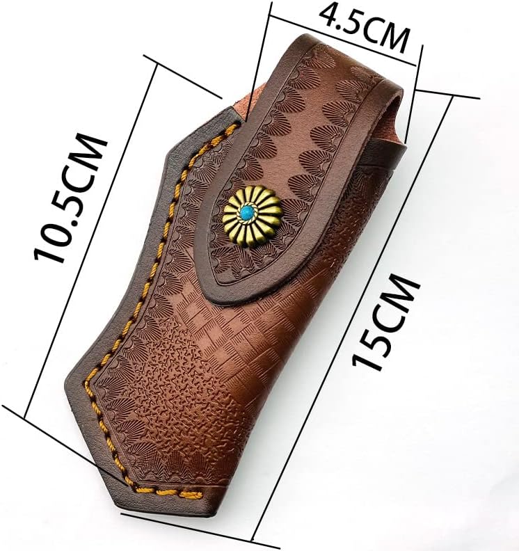 1PC Knife Sheath, Leather Knife Case with Belt Loop and Snap Closure is Suitable for Outdoor Activities