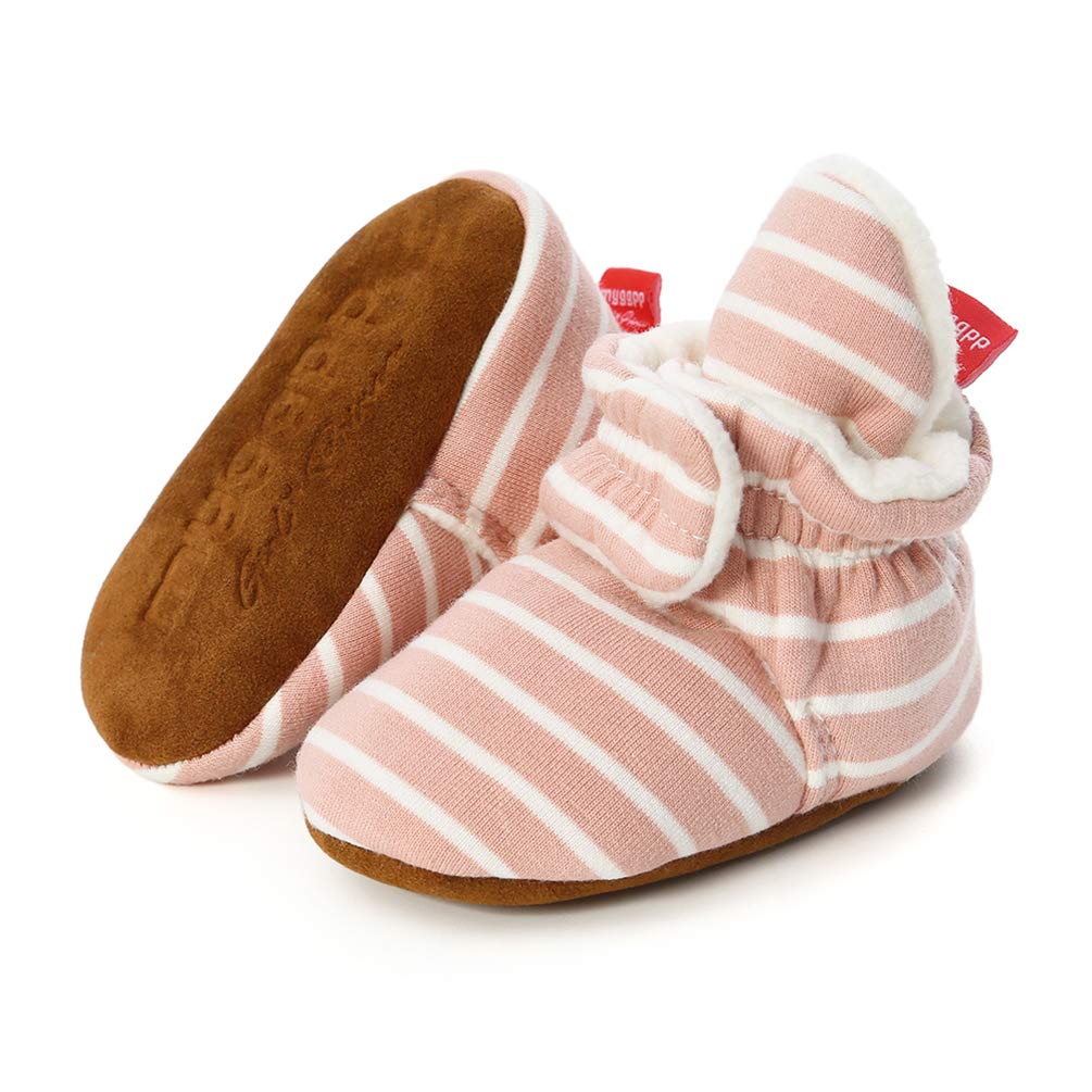 EDOTON Botas de Niño Calcetín Invierno Soft Sole Crib Raya de Caliente Boots de Algodón para Bebés — view 9