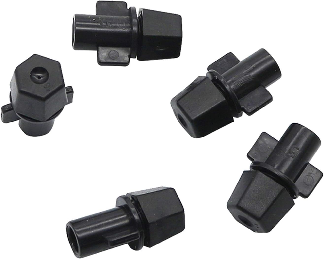 Gardening Watering System Tools 360 Degree Automatic Atomizing Nozzle Garden Watering Irrigation Greenhouse Garden Cooling Nozzle 200 Pieces (Color : Black)