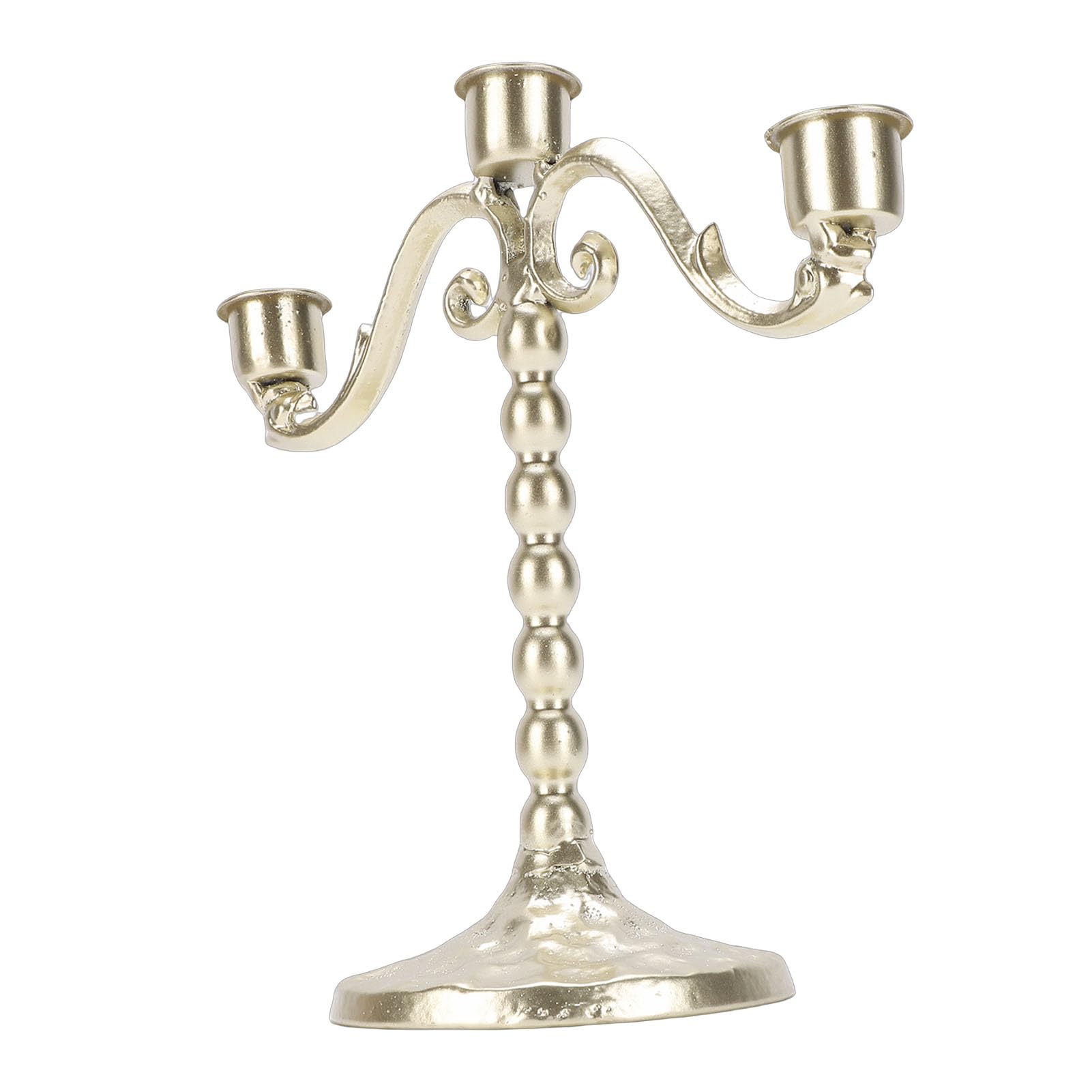 Bougeoir Vintage en Fer Doré pour Centre de Table de Mariage Chic