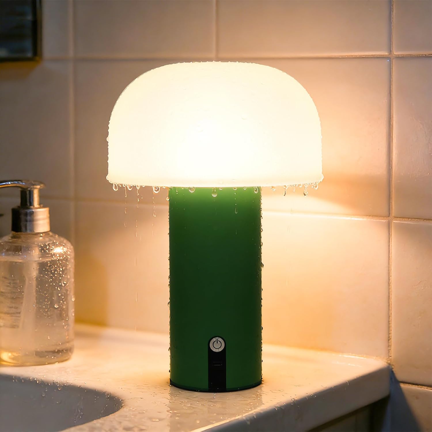Wonder Solar Shower Lamp Waterproof Outdoor Cordless Table Lamp Small Table Lamp 4000mAh Touch Dimmable Night Light Bedside Table Lamps Night Lights for Bedroom Bathtub Camping Home