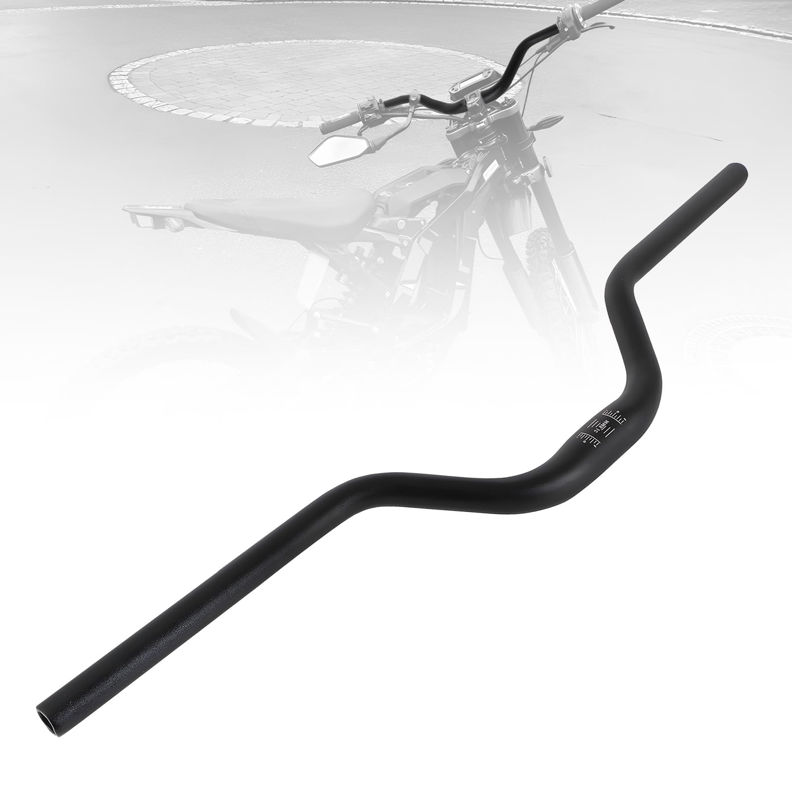 IUVWISN Motorcycle Handlebar High-Rise Motorcycle Handle Bars Aluminum for Sur Ron Surron Light Bee S X X160 X260 Electric Dirt Bike Black