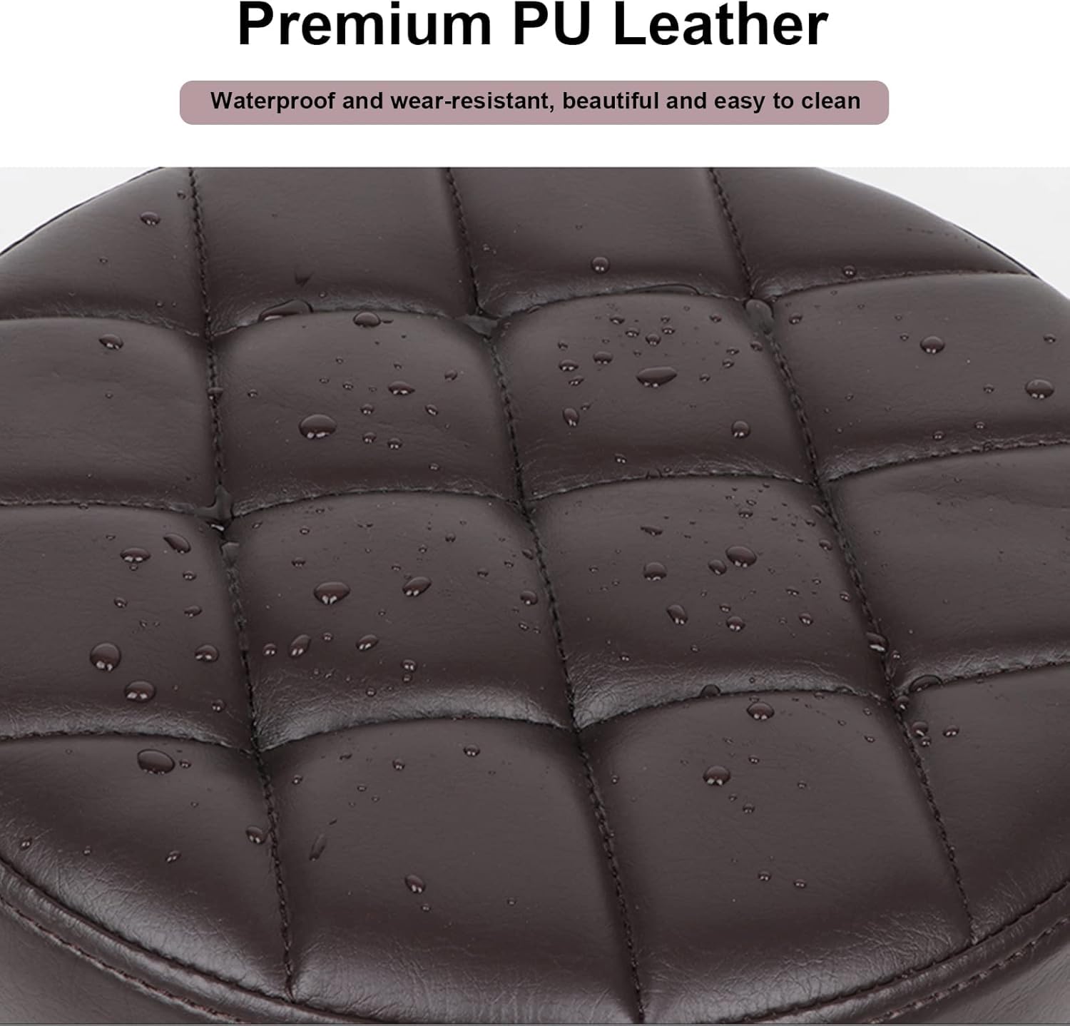 Taburete de pie de pedicura para salón de belleza SPA reposapiés de baño de pies de dos colores opcionales asiento de soporte grueso ruedas de calidad ET285000 (marrón oscuro) 4