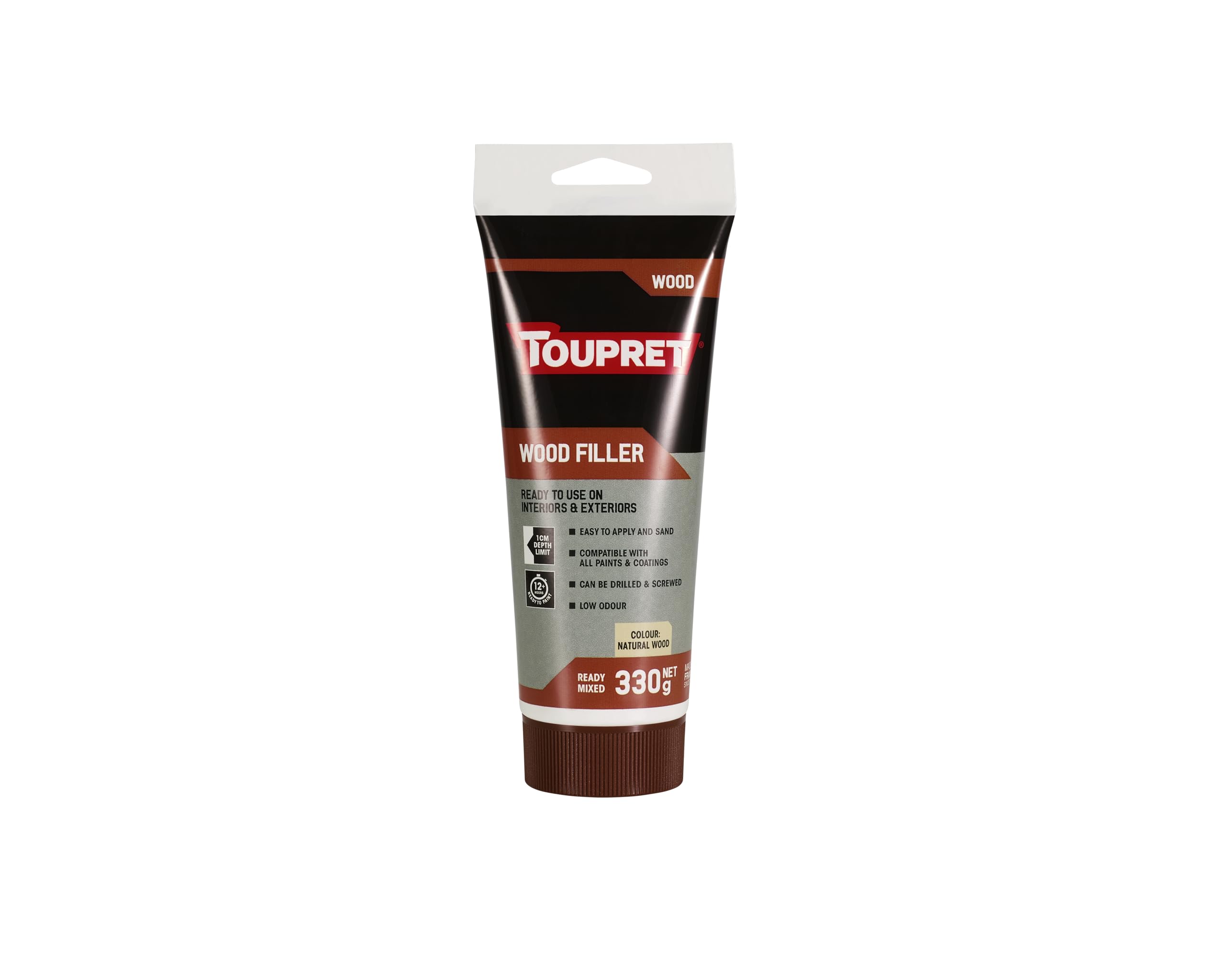 Toupret Wood Filler - Professional-Grade, Pre-Mixed Interior & Exterior Wood Repair Paste - Quick-Drying, Sandable, Paintable - Fills Cracks & Holes - Natural Wood - 0.33 kg