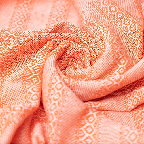 Mexican Rebozo Shawl, Scarf, Ideal for Natural Birth, Doula Massage, 98.5"x25.5", Orange.4