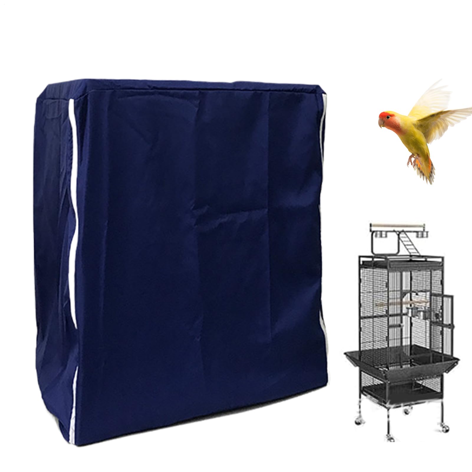 Generisch Housse de cage à oiseaux, carrée, respirante, lavable, protection de nuit, pour l'intérieur, la maison, le salon, les jeux, le sommeil, la sécurité, le transport