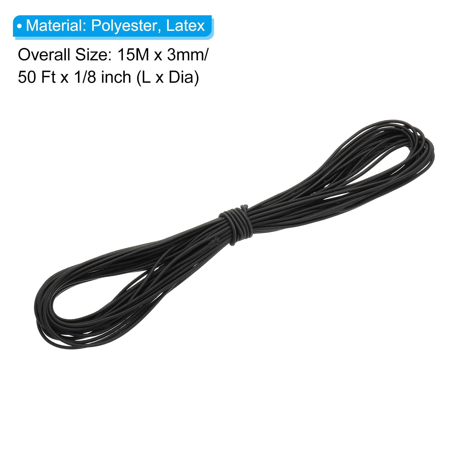 PATIKIL 1/8" x 49' Bungee Shock Cord - Image 2