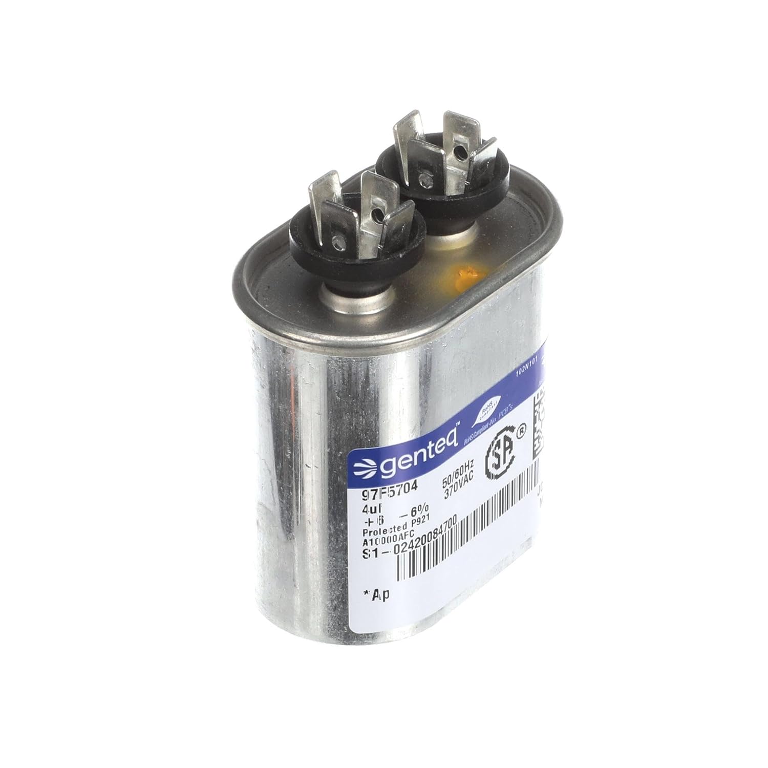 York Capacitor,Run Single,4Mfd,370V,Flat