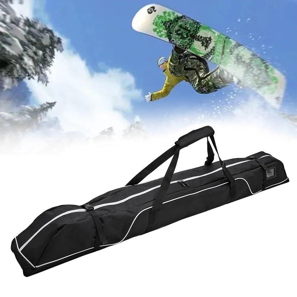 Torby na buty narciarskie 172 cm Torby na narty śnieżne, regulowane, torba podróżna na sprzęt snowboardowy, uchwyty, akcesoria do gogli i rękawiczek torba bagażowa