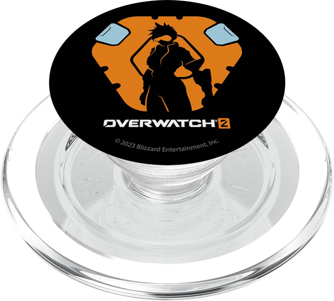 Overwatch 2 Tracer Damage Hero Icon Silhouette PopSockets MagSafe PopGrip for iPhone