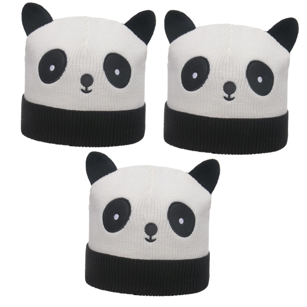 Gorra De Montar A La Moda Con Hilo Acrílico Para Mujer Con Manga De Panda 2 Uds
