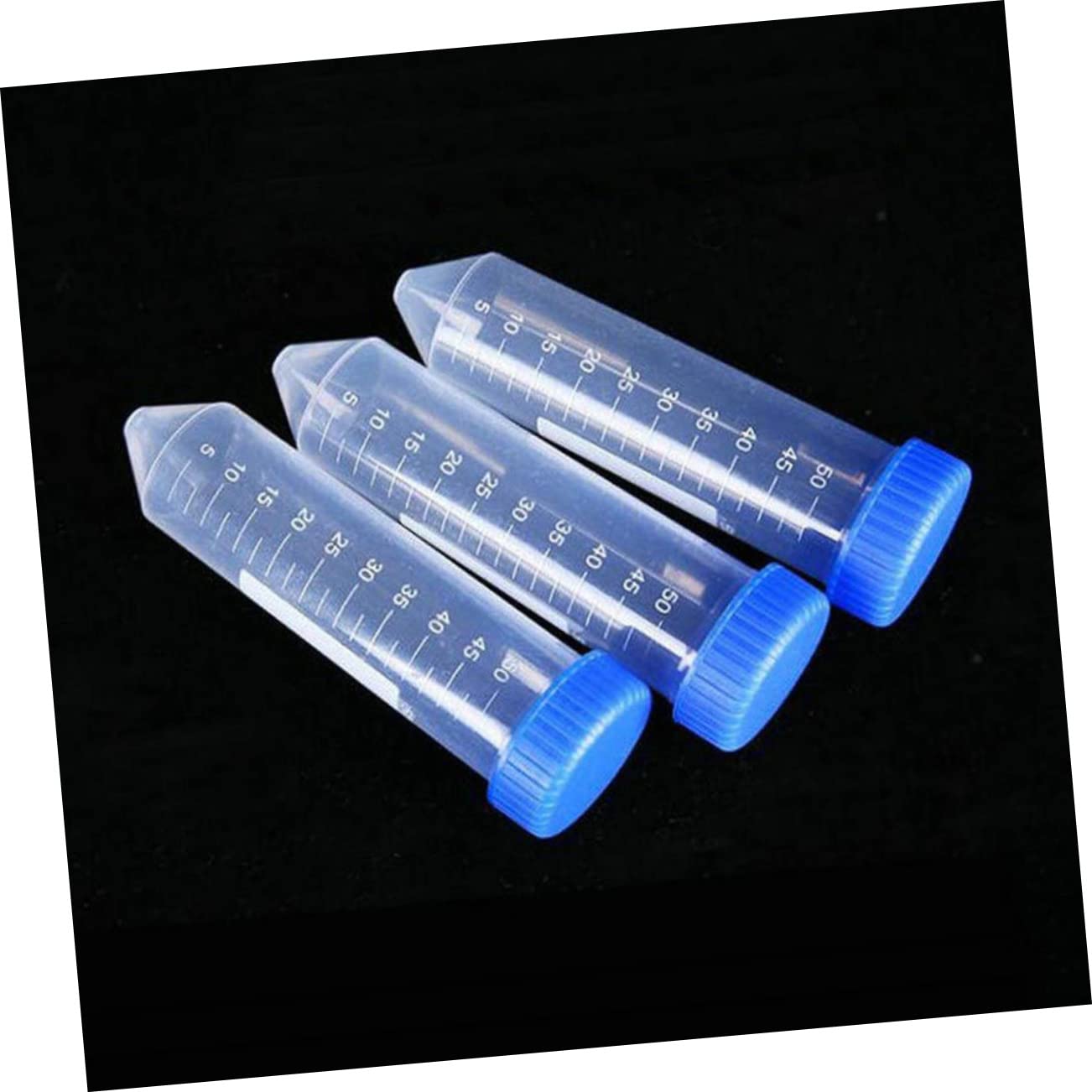 Ciieeo Provette Centrifuga 50ml con Fondo Conico, Plastico Blu, 50 Pezzi