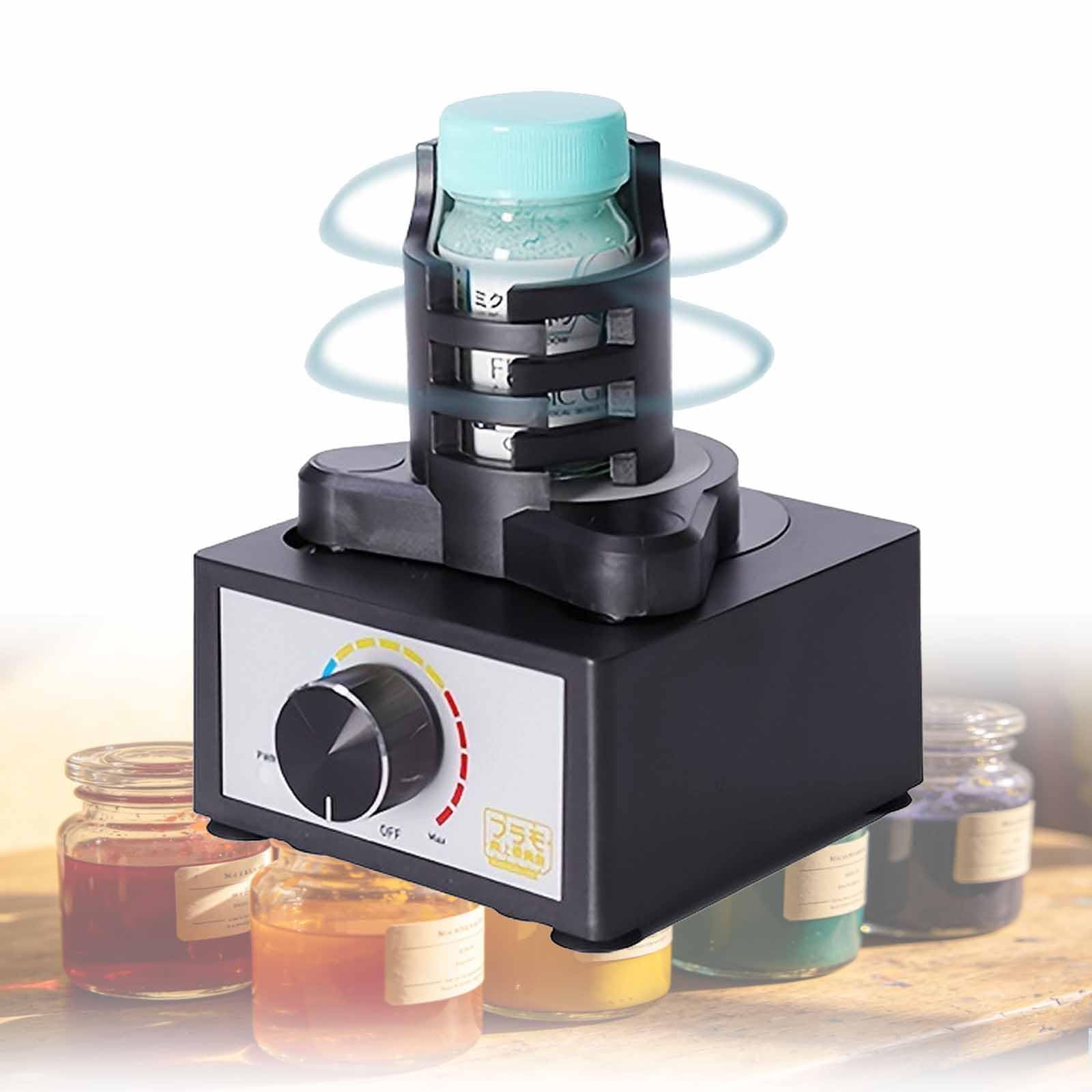 Mini Vortex - Mezclador de pintura, 300-2400 rpm, 3 velocidades, manos libres para botellas de 10-100 ml, ideal para pintura, esmalte de uñas, laboratorio, acrílico, adhesivo de pestañas