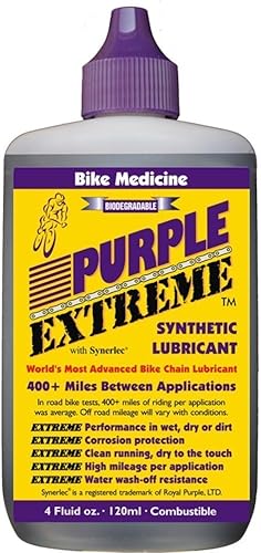 Lubricante sintético púrpura de la cadena del funcionamiento extremo, lubricante de la bicicleta del alto kilometraje