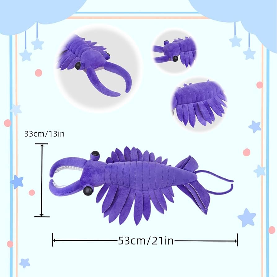 ♾️超稀少!! アノマロカリス＆ウミサソリのぬいぐるみ（2体）＆ちびっこ画伯作品 ♾️超稀少!! アノマロカリス＆ウミサソリのぬいぐるみ（2体