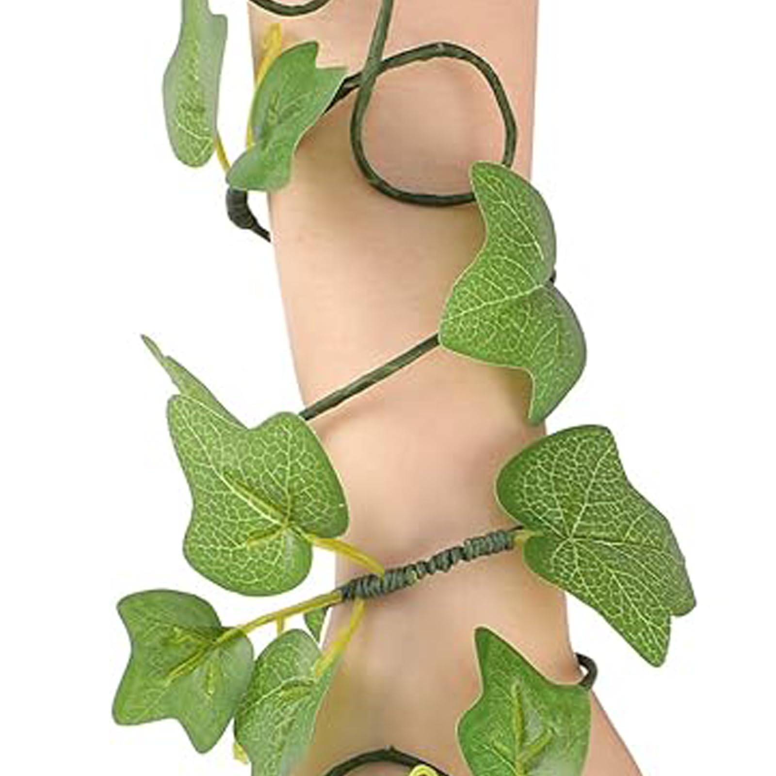 Hada del bosque accesorios de hojas con envoltura de brazo ajustable y guirnalda de vid 2m