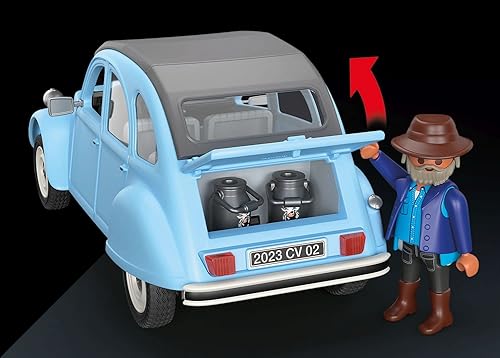 Miniatura 5 de PLAYMOBIL Classic Car 70640 Citroën 2 CV, pato con capucha extraíble, coleccionable para fanáticos de los coches, juguete para coleccionistas y