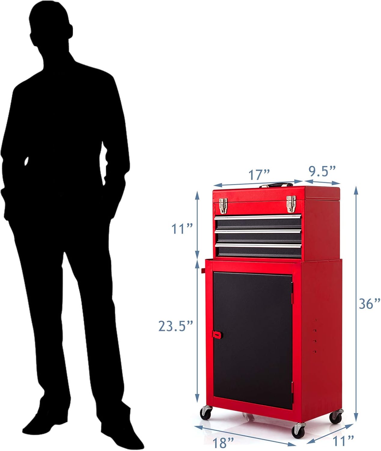 Suреr Brаndѕ Goplus Compact Tool Chest, 2PC Rolling Storage Tool Boxes w/ Wheels and Sliding Drawers, Metal Tools Organize Cabinet, Red Crеаtіvе Prоduсt Goplus Compact Tool Chest, 2PC Rolling Storage Tool Boxes w/ Wheels and Sliding Drawers, Metal Tools Organize Cabinet, Red