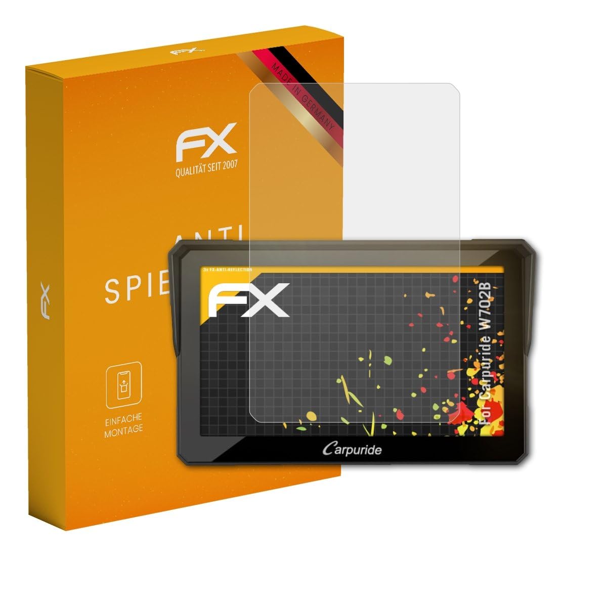 atFoliX Screen Protector compatible with Carpuride W702B Screen Protection Film, anti-reflective and shock-absorbing FX Protector Film (3X)