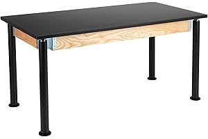 Adjustable Height Science Lab Table for Classroom - 30'' D x 60''...