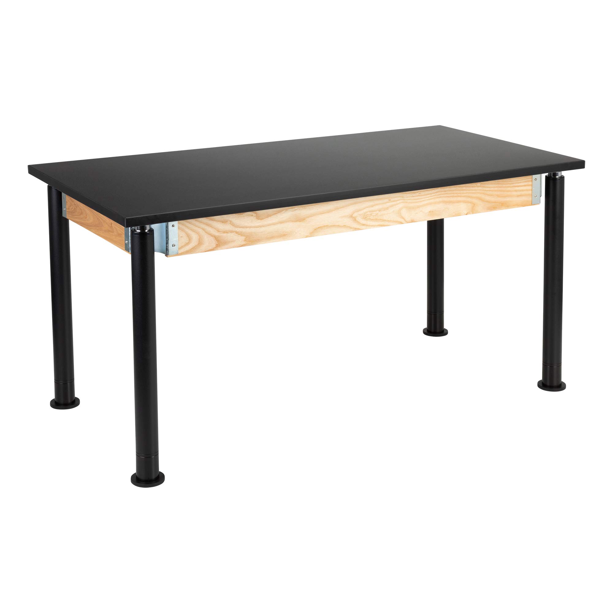 Learniture Heavy-Duty School Science Lab Table with Chemical-Resistant Top Adjustable Height Science Table for Classrooms 24 L x 48 W x 29 H Black product thumbnail 2