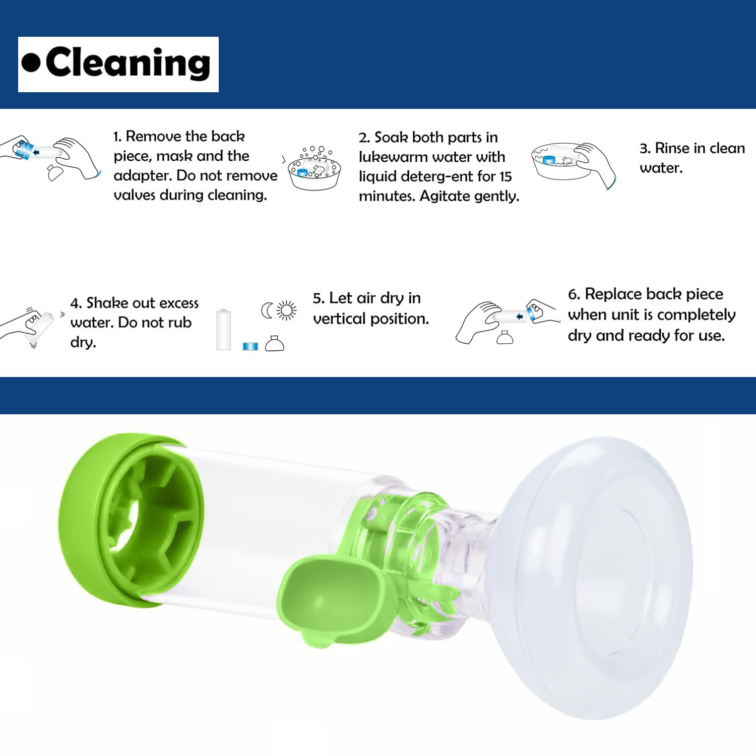 free-space Espaciador de inhalador de Aerosol para Gatos o Perros. Espaciador portátil para administrar medicamentos a su Mascota con indicador de respiración Exclusivo. (for Cat (Green))