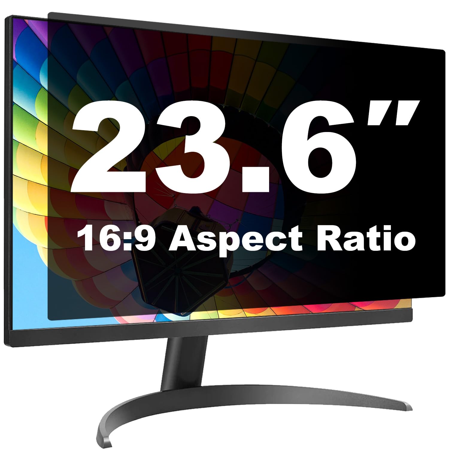 Pozlle 23.6 Inch Computer Privacy Screen Shield for 16:9 Widescreen Desktop Monitor - Anti-Glare Blue Light Privacy Filter and Anti Spy Privacy Screen Protector Film